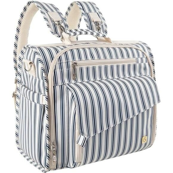 Large Diaper Bag Tote Baby Travel Bag with Stroller Straps Bottle Pockets - Picture 7 of 7